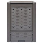 vidaXL Composteur de jardin Marron 60x60x83 cm 300 L Plastique rotin