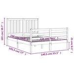 vidaXL Cadre de lit sans matelas bois massif