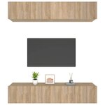 vidaXL Meubles TV 4 Pièces chêne sonoma 80x30x30 cm bois d'ingénierie