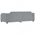 vidaXL Lit de repos sans matelas gris clair 90x200 cm tissu