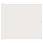 vidaXL Écran de balcon 100 x 600 cm Tissu Oxford Rectangulaire Blanc