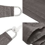 vidaXL Voile d'ombrage 160 g/m² Anthracite 5x5x6 m PEHD