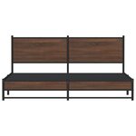 vidaXL Cadre de lit en métal sans matelas chêne marron 160x200 cm