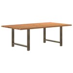 vidaXL Table à manger marron clair bois de chêne massif rectangulaire