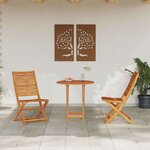 vidaXL Ensemble bistro pliant 3 Pièces Marron Bois d'acacia massif