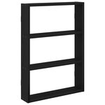 vidaXL Étagère murale noir 43x9x60 cm bois d'ingénierie
