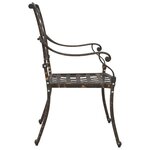 vidaXL Chaise de jardin 2 Pièces Bronze 56 x 55 x 92 5 cm Aluminium