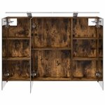 vidaXL Armoire Miroir de Salle de Bain Chêne fumé 100 x 14 5 x 70 cm