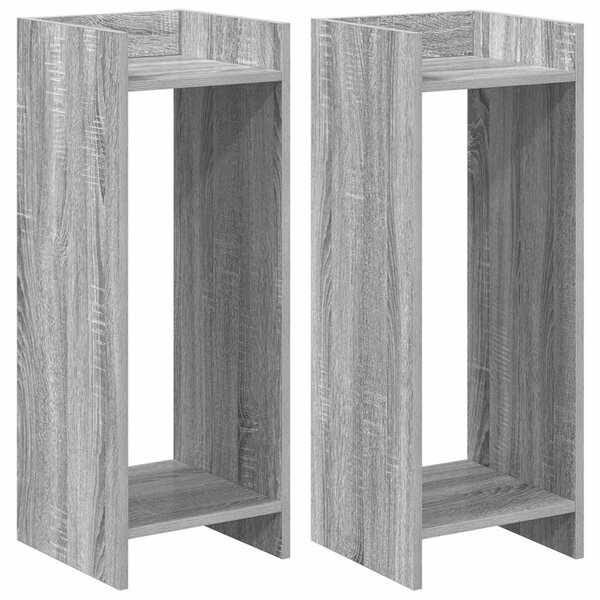 vidaXL Support de Plante 2 pièces Sonoma gris 30 x 30 x 80 cm