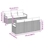 Ensemble de canapé de jardin 7 pièces vidaXL avec coussins beiges en poly rattan acacia