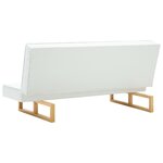 vidaXL Canapé-lit Similicuir Blanc