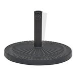 vidaXL Socle de parasol Résine Rond Noir 29 kg