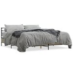 vidaXL Cadre de lit chêne sonoma 180x200 cm bois d'ingénierie et métal