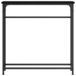 vidaXL Table Console avec étagère Chêne noir 75 x 19 5 x 75 cm