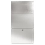 vidaXL Boîte de dépôt de colis avec porte Chrome 44 x 22 x 82 cm Acier
