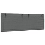 vidaXL Coussin de tête de lit Hanko gris foncé 140 cm tissu