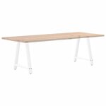 vidaXL Pieds de table à manger en forme de A 2 pièces Blanc 80 x (72-73) cm Acier
