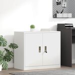 vidaXL Armoire de rangement Blanc 80 x 40 x 70 cm Acier