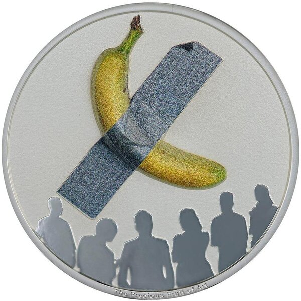 Monnaie PRECIOUS FRUIT OF ART Banana Art is Art 2 Oz Argent 2$ Niue 2025