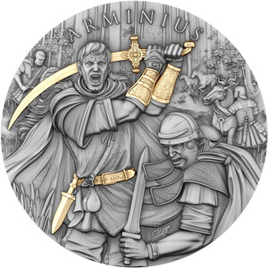 Monnaie ARMINIUS Legendary Warriors 2 Oz Argent 5$ Niue 2026 (PRÉCOMMANDE)