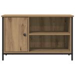 Meuble TV vidaXL en chêne artisan de 80x40x50 cm en bois d'ingénierie et acier