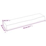 vidaXL Étagère murale marron foncé 40x10x4 cm bois chêne massif traité