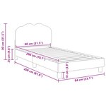 vidaXL Cadre de lit pour enfants avec tête de lit Crème 80 x 200 cm
