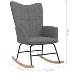 vidaXL Chaise à bascule Gris foncé Tissu