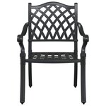 vidaXL Chaise de jardin 2 Pièces Noir 55 x 56 5 x 91cm Aluminium