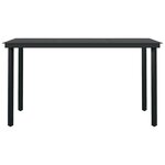 vidaXL Ensemble à manger de jardin avec coussins 7 Pièces Noir