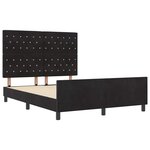 vidaXL Lit à ressorts avec tête de lit Noir 160 x 200 cm Velours