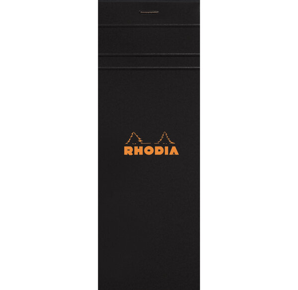 Bloc BLACK N°8 7,4x21 80F agrafées 80g Q.5x5 noir RHODIA
