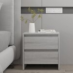 vidaXL Table de chevet sonoma gris 45x34 5x44 5 cm bois d’ingénierie