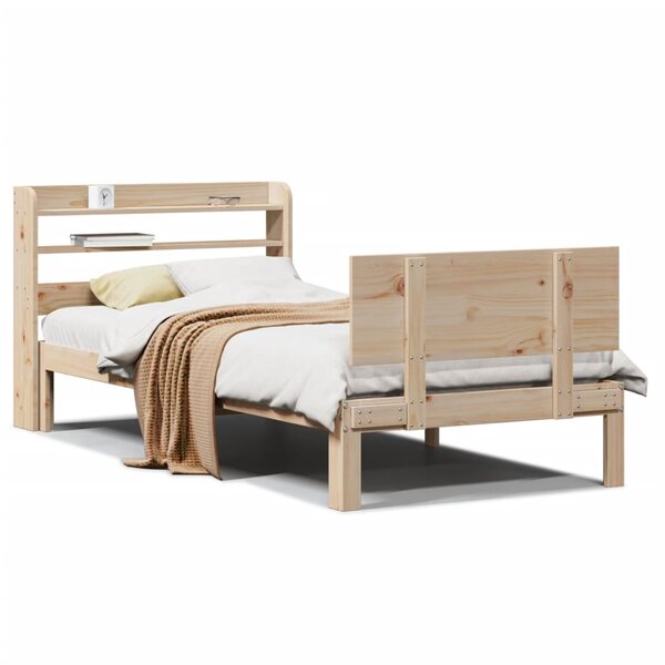 vidaXL Cadre de lit avec tête de lit sans matelas 100x200 cm
