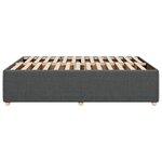 vidaXL Cadre de lit sans matelas gris foncé 160x200 cm tissu