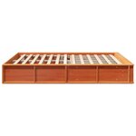 vidaXL Cadre de lit Marron cire 210 x 178 x 30 cm Pin massif