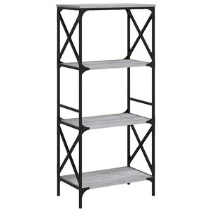 vidaXL Bibliothèque à 4 niveaux sonoma gris 59x35x132 cm