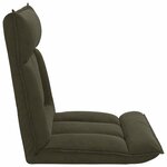 vidaXL Fauteuil de sol ajustable Vert armée Tissu