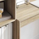 vidaXL Bureau avec tiroir avec étagère 2 Pièces Chêne Sonoma