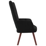 vidaXL Chaise de relaxation Noir Velours