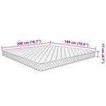vidaXL Matelas en mousse à mémoire de forme 200 x 180 x 17 cm