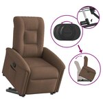 vidaXL Fauteuil inclinable Marron Tissu