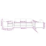 vidaXL Ensemble de canapés 3 Pièces avec coussins marron velours