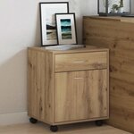 vidaXL Armoire roulante chêne artisanal 45x38x54 cm bois d'ingénierie
