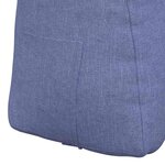 vidaXL Coussin de Dos Bleu denim 60 x 24 x 50 cm tissu