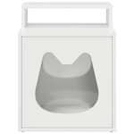 vidaXL Maison pour chat Blanc Brillant 42 5 x 40 x 53 5 cm