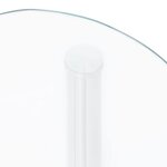 vidaXL Table d'appoint 2 niveaux Transparent 38x38x50 cm Verre trempé