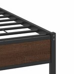 vidaXL Cadre de lit sans matelas chêne marron 137x190 cm
