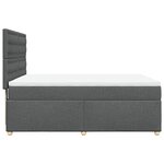 vidaXL Sommier à lattes de lit avec matelas Gris foncé 140x190cm Tissu
