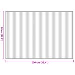 vidaXL Tapis rectangulaire noir 70x100 cm bambou